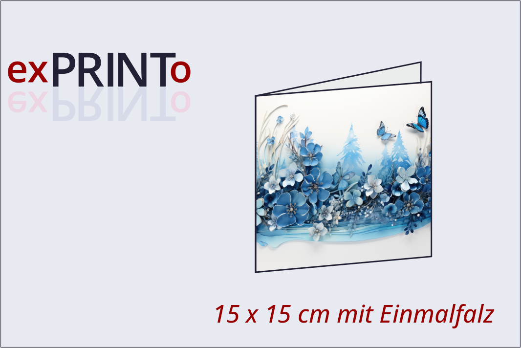 quadratische Klappkarten - 15 x 15 cm