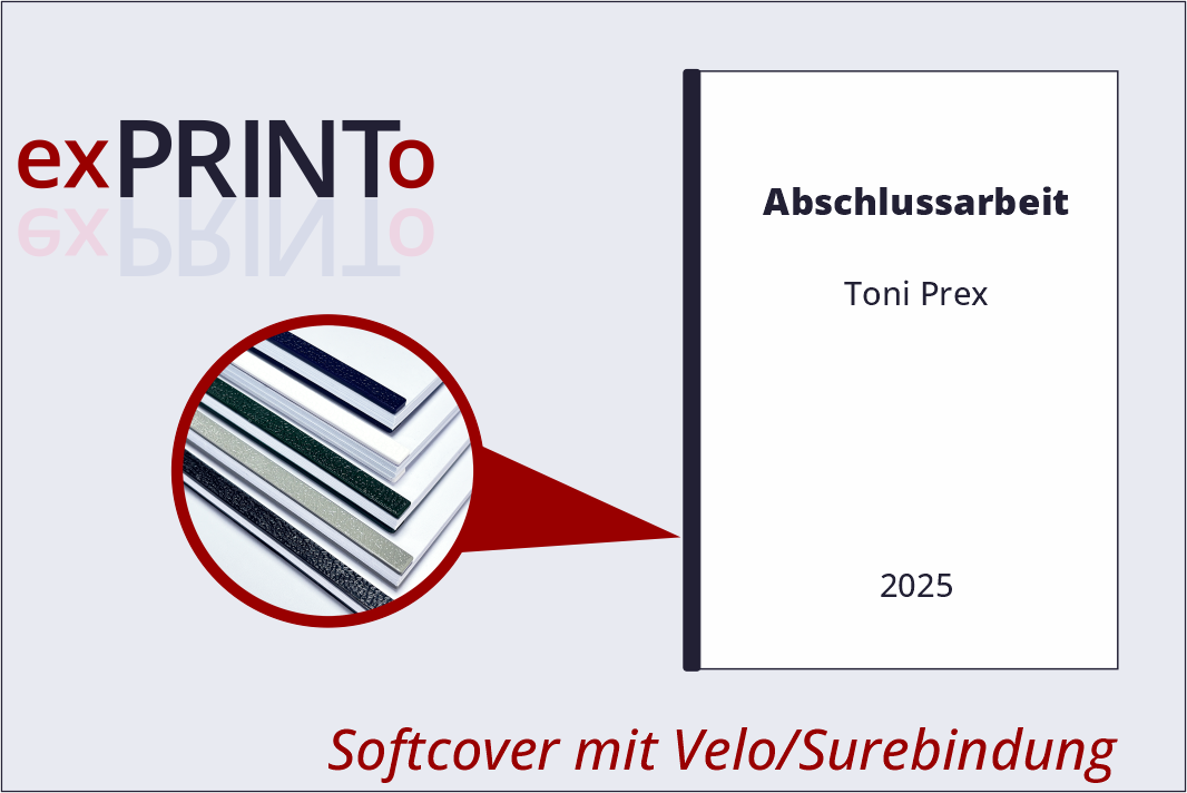 Arbeiten im Softcover mit Velo/Surebindung