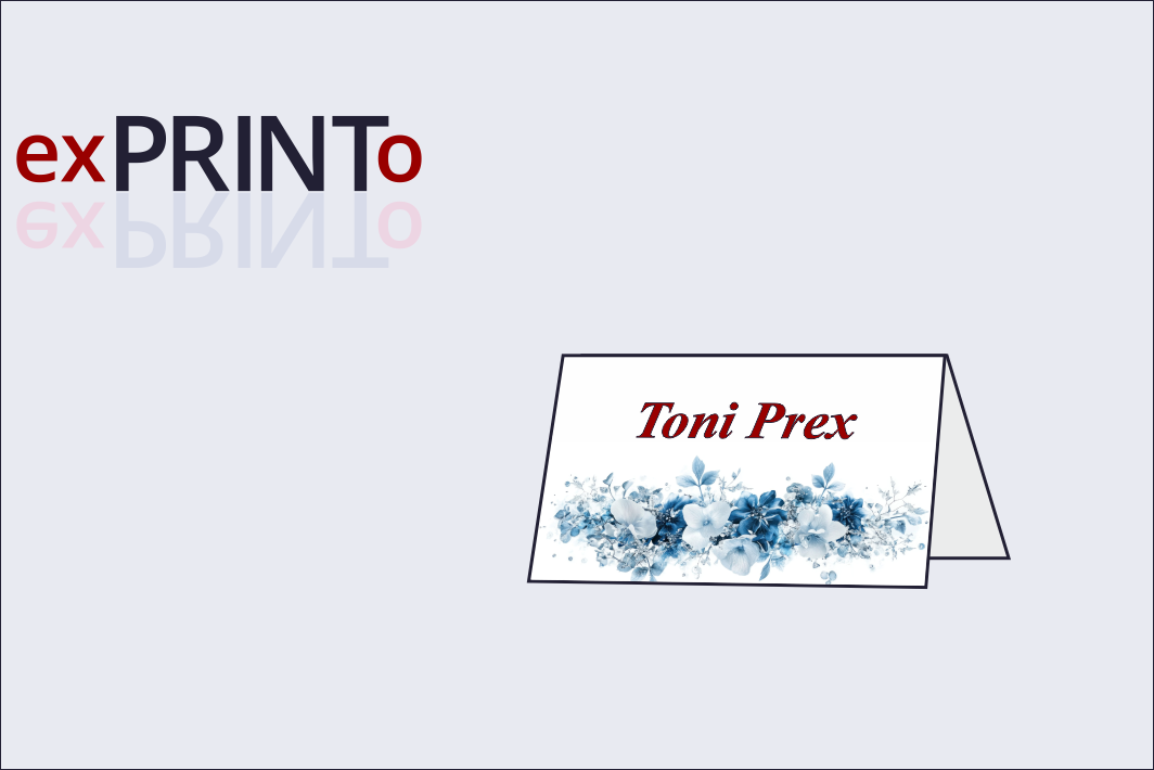 Tischkarten - geklappt