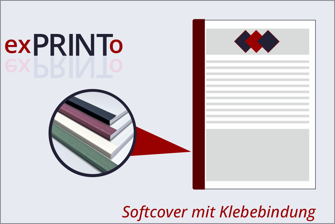 Drucke mit Klebebindung