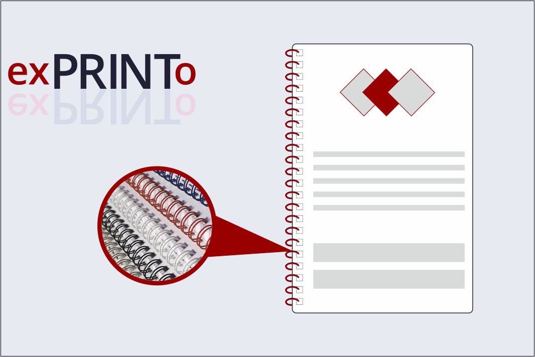 Broschüren mit Drahtspiralbindung