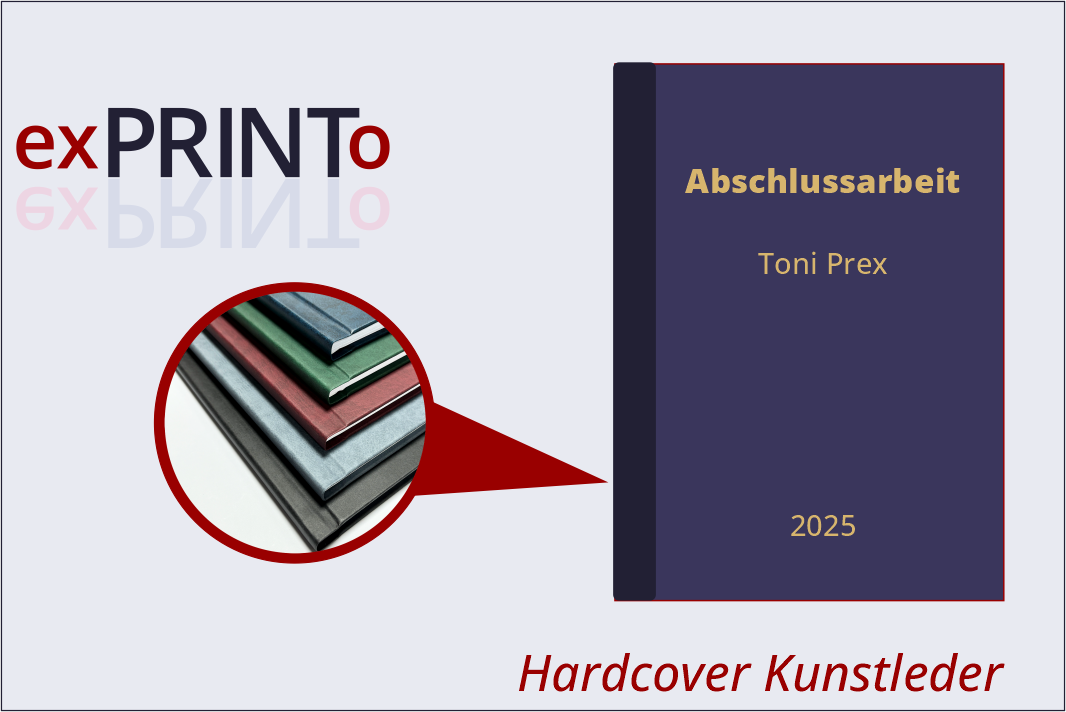 Arbeiten im Hardcover Kunstleder